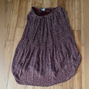 Polka Dot Brown Skirt